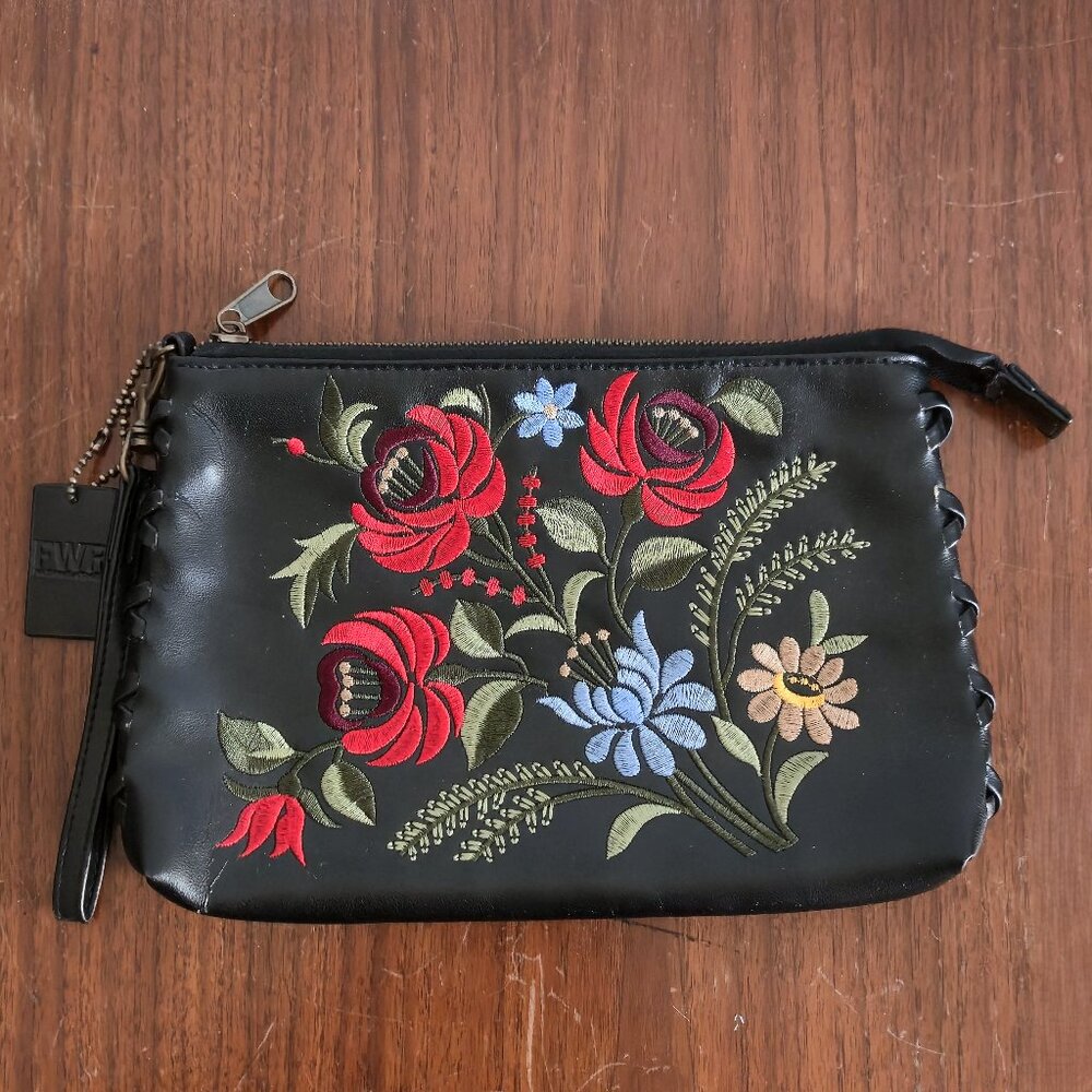 Fairweather Floral Embroidered Clutch / Wristlet | Y2K